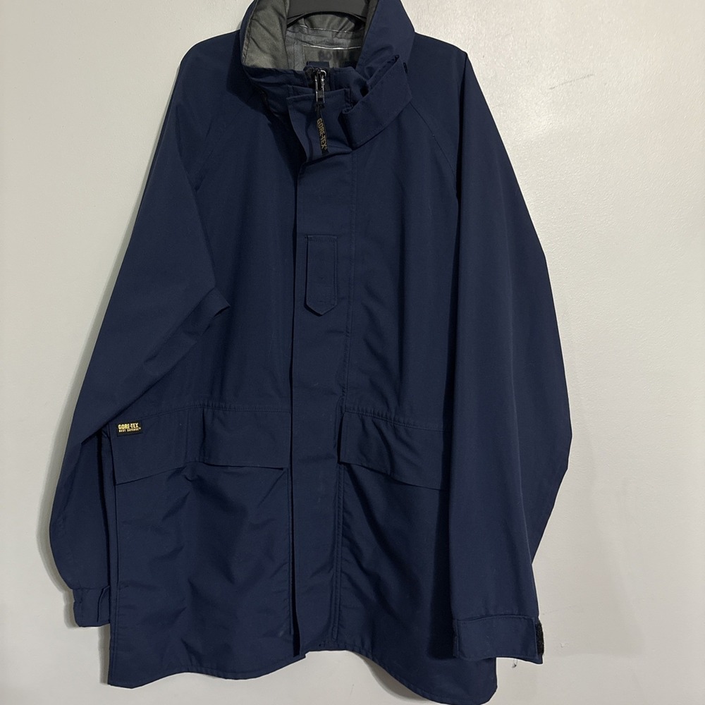 Gore-Tex Best Defense Parka Size LL Military Style Anorak Navy Blue With Hood